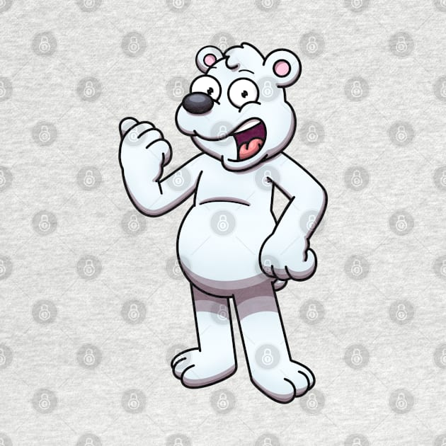 Friendly Cartoon Polar Bear by TheMaskedTooner